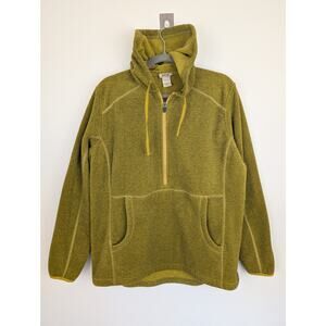 Duluth Trading Co Sweater Two Harbors Fleece Polartec Yellow Green Size L